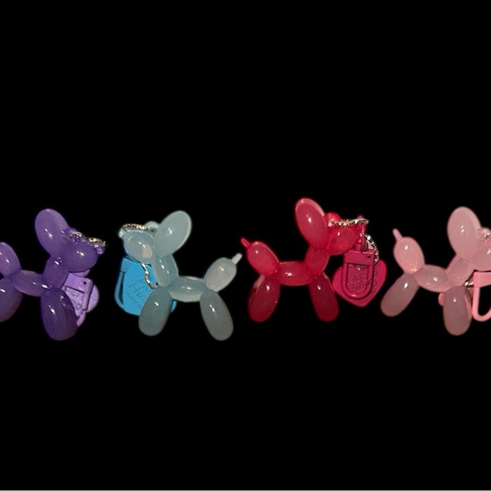 NWOT Colorful Balloon Dog Keychains or Zipper pull